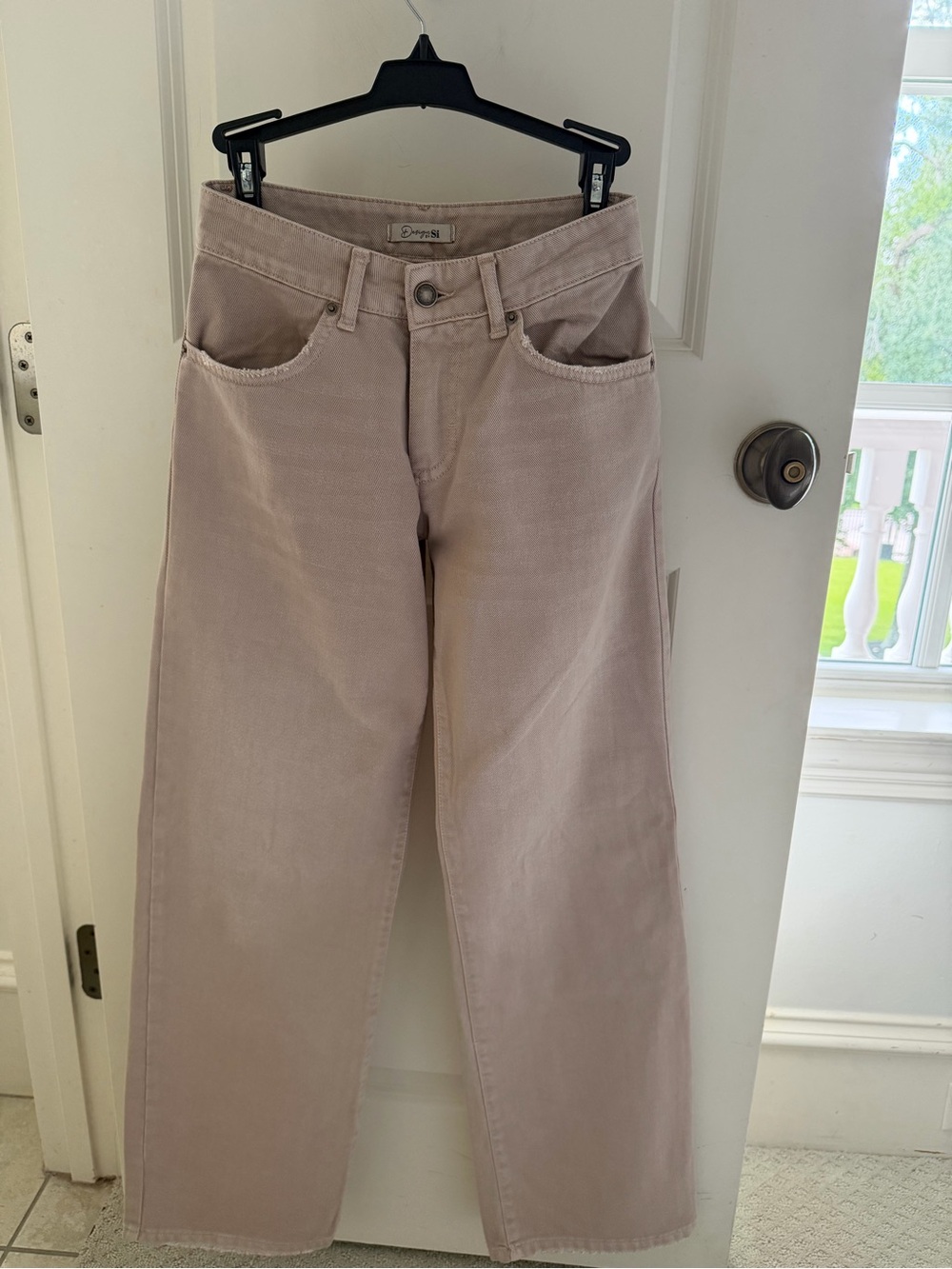 Wide-Leg Jeans in Dusty Mauve by audrey